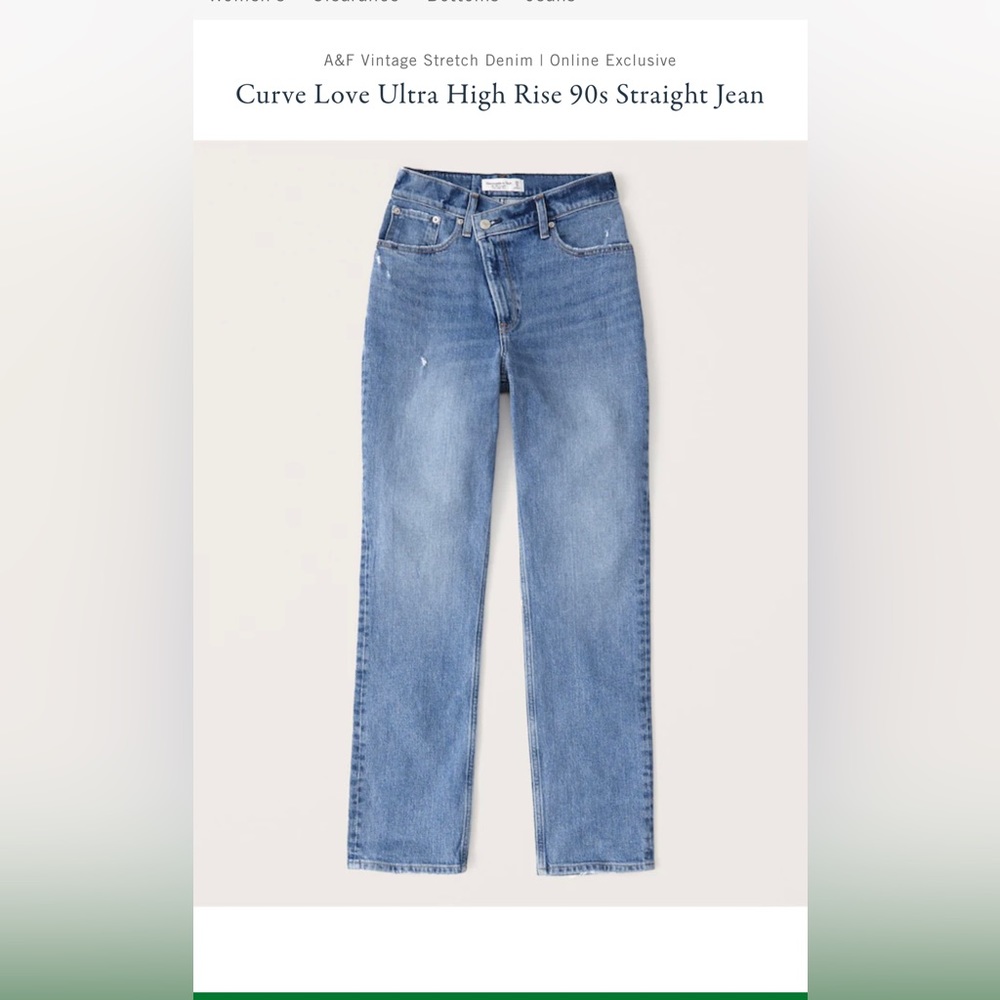 Abercrombie & Fitch 90s straight ultra high rise-curve love criss cross jeans